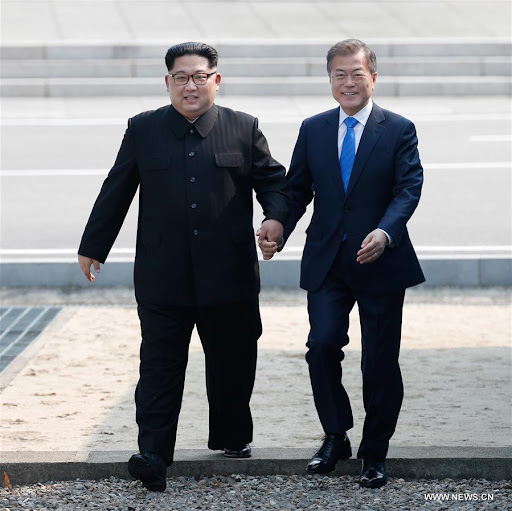 رئيس كوريا الجنوبية وزعيم كوريا الشمالية